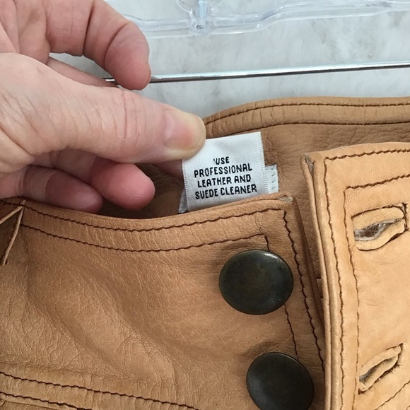 Cache Women’s Lamb Leather Boot-Cut Pants Casual Western Cowgirl Camel Size 2 - Picture 3 of 8